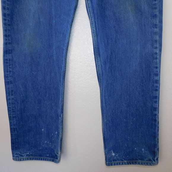 Levis 501 XX Jeans Size 40 x 34 Denim 5 Pocket Indigo Blue Casual Button Fly - Picture 7 of 10